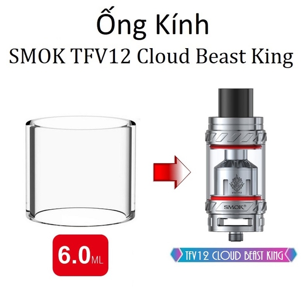 Ống Kính Thủy Tinh Cho Buồng Đốt Smok TFV12 Cloud Beast King