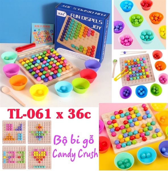 Bộ bi gỗ Candy Crush TL-061