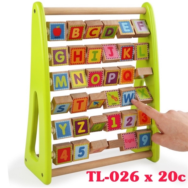 Khối học chữ và số bằng gỗ TL-026
