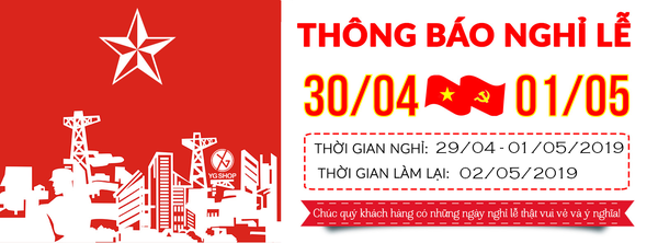 YG SHOP THÔNG BÁO LỊCH NGHỈ LỄ 30/04 & 01/05
