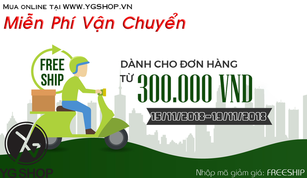 Freeship từ 15-19/11/2018 khi mua hàng tại website