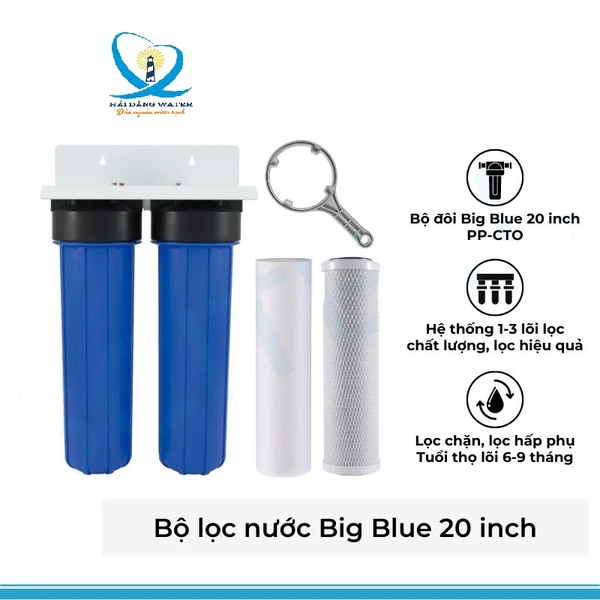 Bộ lọc nước đầu nguồn 20 inch Bigblue (2 cấp lọc)