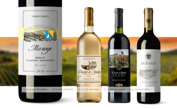 Tem decal chất lượng dán chai thủy tinh