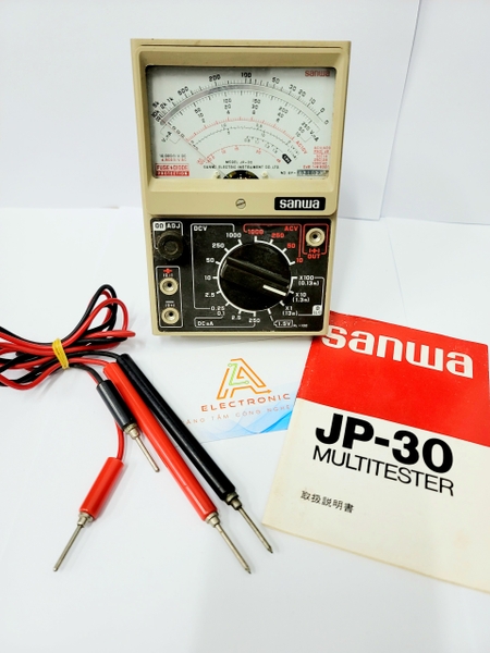 Đồng hồ vạn năng Sanwa JP-30 đã qua sử dụng đủ phụ kiện