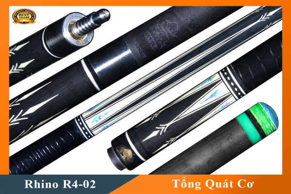 Cơ, Gậy Bi-a Rhino R4-02 Ngọn  Carbon Rhino | 1Cue.vn