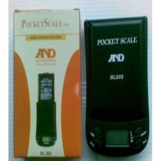 Cân điện tử bỏ túi AND HL202 200g/ 0,01g - CÔNG TY TNHH SẢN XUẤT VÀ THƯƠNG  MẠI ATL VIỆT NAM