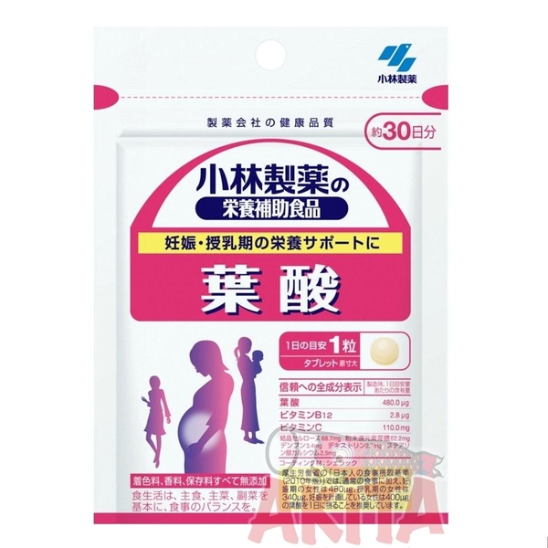 vien-uong-bo-sung-acid-folic-kobayashi-30v