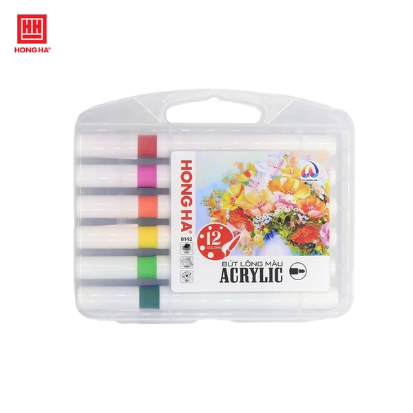 Bút lông màu Acrylic 12 màu - 8142