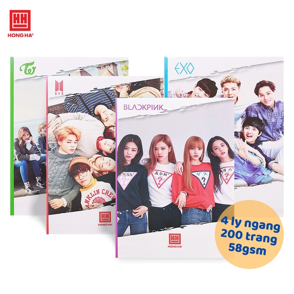 Vở 4 ly ngang 200 trang Hồng Hà South Star Kpop - 0753