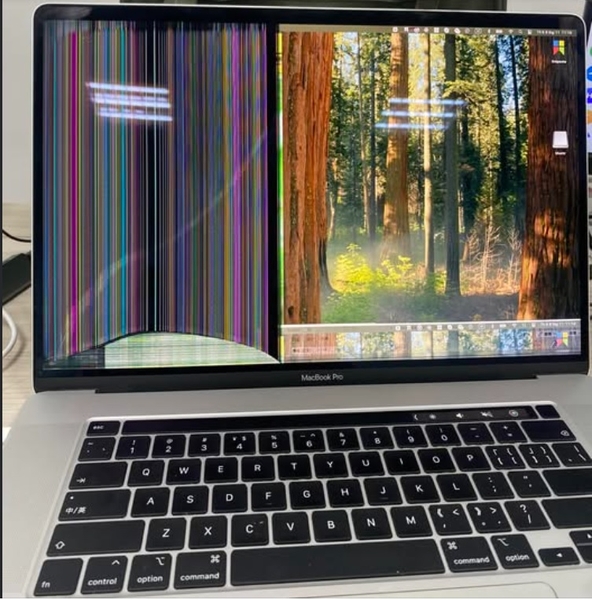 Màn macbook bị vỡ