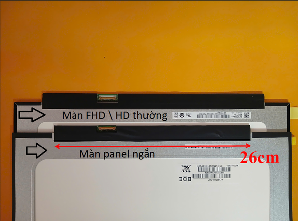 so sánh 2 màn thường và màn panel ngắn