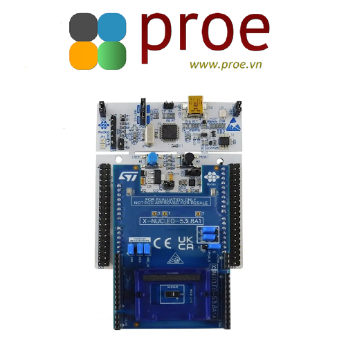 STM32 Nucleo pack with X-NUCLEO-53L8A1 expansion board and NUCLEO-F401RE development board