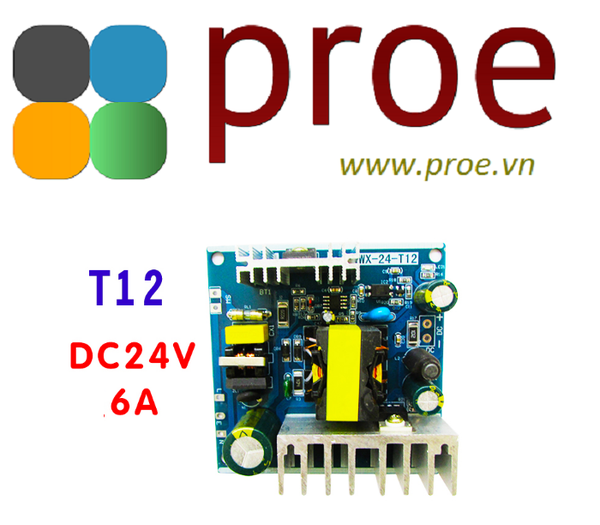 Bộ nguồn AC DC 24V 6A không vỏ