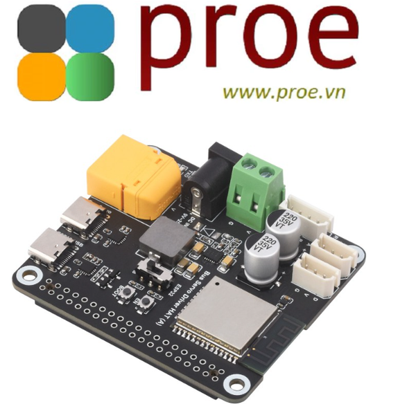 Waveshare Direct Drive Servo Motor Driver Board, Integreert ESP32 en