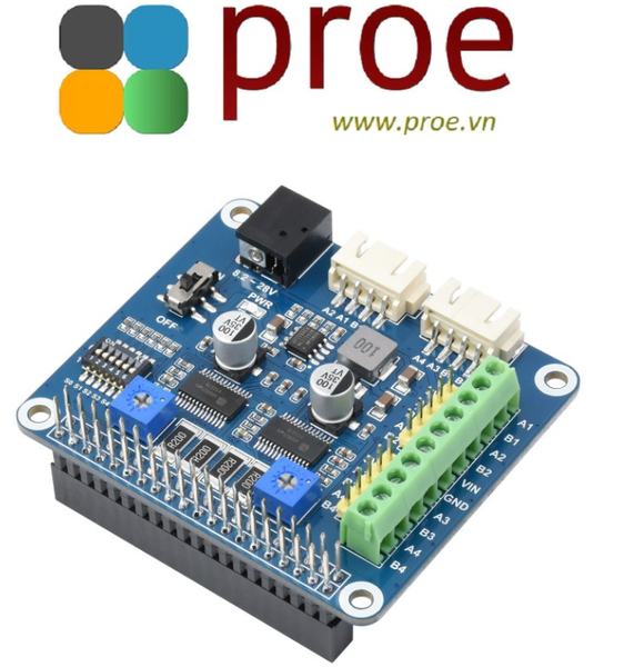 Stepper Motor HAT (B) HRB8825 Stepper Motor HAT For Raspberry Pi, Drives Two Stepper Motors, Up To 1/32 Microstepping