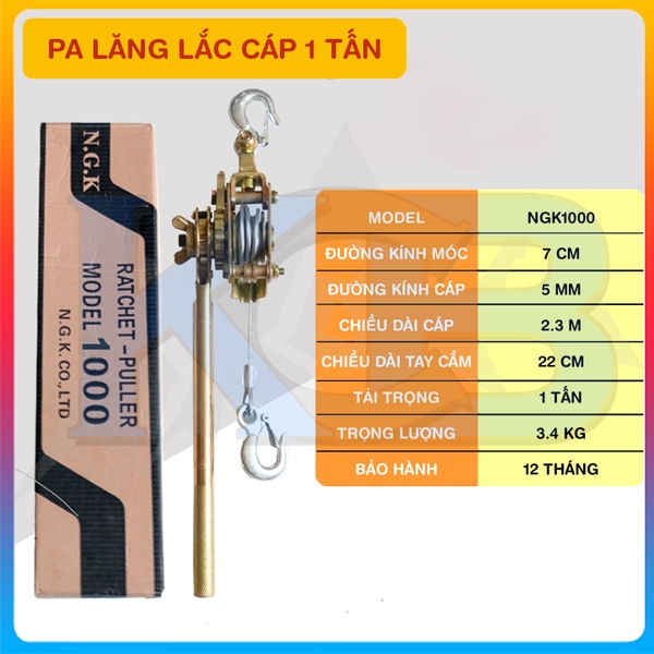 PA LĂNG LẮC CÁP 1 TẤN
