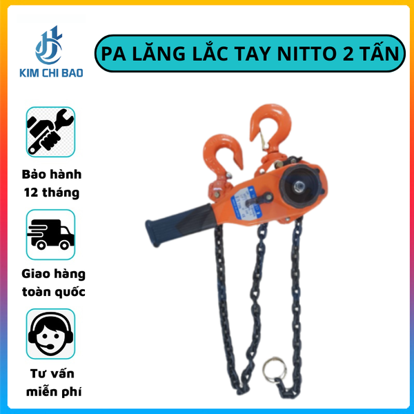 Palang xích lắc tay Nitto 2T x1.5M