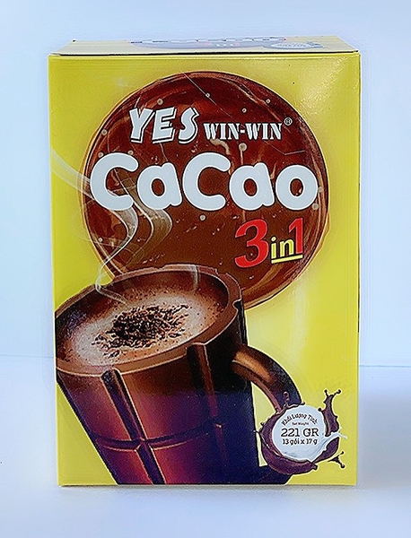 Bột Cacao Sữa Yeswinwin - Đậm Vị Chân Thật Từ Cacao Nguyên Chất - Hộp Giấy 13 Gói x 17g