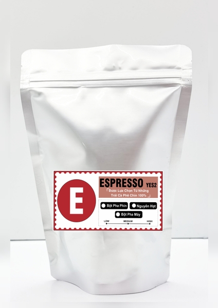 Cà Phê Nguyên Chất  ESPRESSO YES2 rang mộc 100% - Gu Việt - gói 500g - Yeswinwin