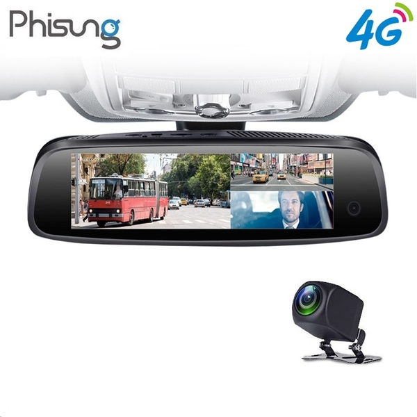 Camera hành trình cao cấp Phisung E09-3 tích hợp 3 camera, 4G, Android, Wifi