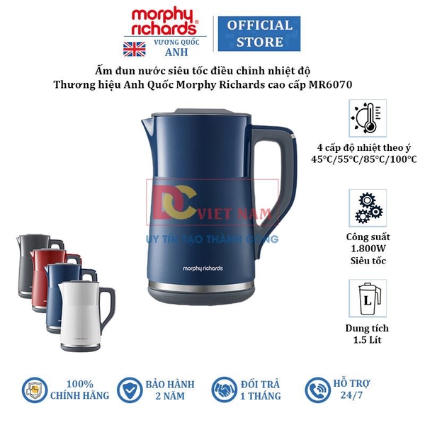 Ấm đun nước siêu tốc điều chỉnh nhiệt độ Morphy Richards MR6070