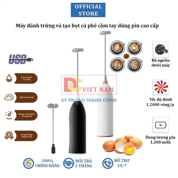 Máy đánh trứng, tạo bọt cà phê cầm tay 1501K