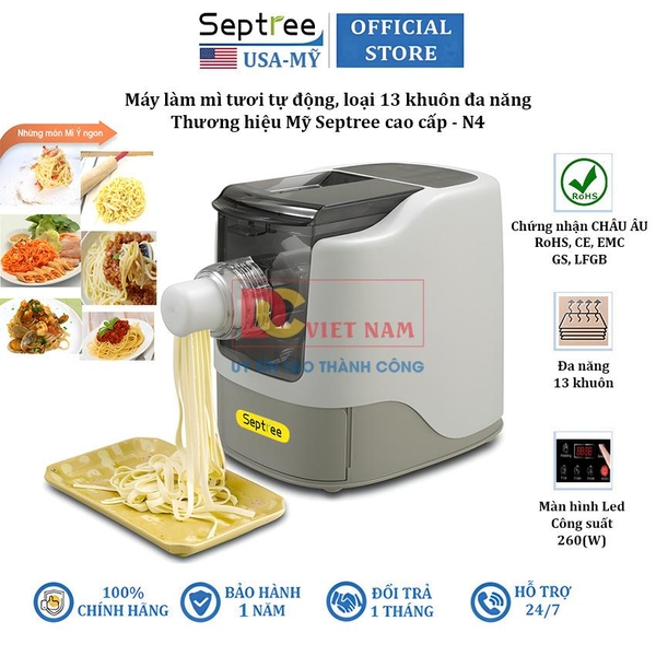Máy làm mì tươi tự động, loại 13 khuôn đa năng. Thương hiệu Mỹ Septree cao cấp - N4