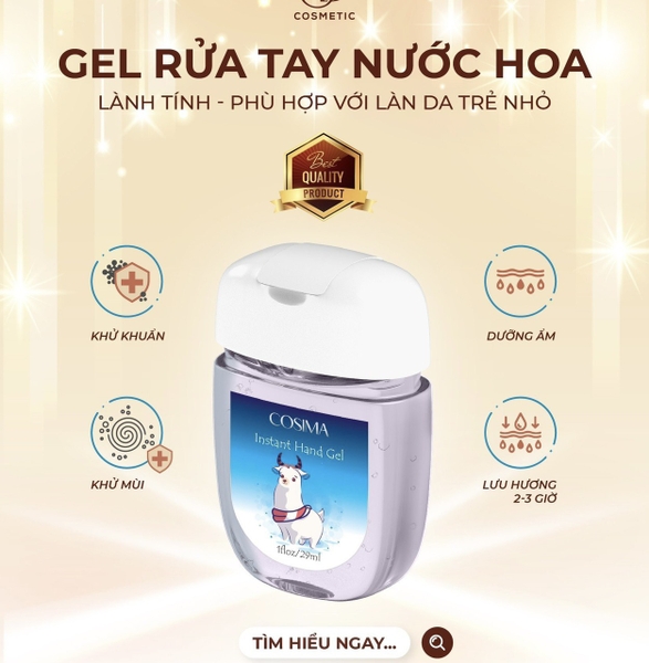 Gel rửa tay khô nước hoa Cosima (Bé Dê 29ml)