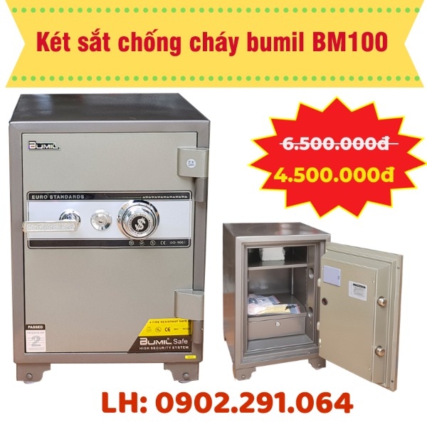 Mẫu két sắt gia đình khóa cơ đổi mã bumil BM100