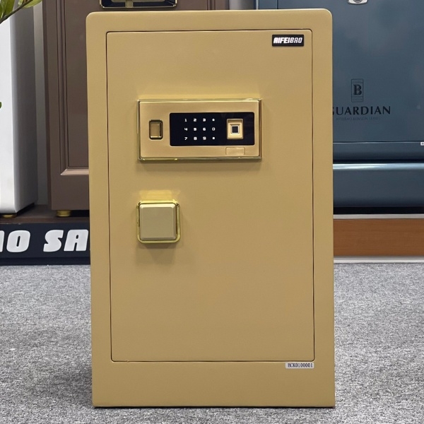 Két sắt HK-MD-80BL vân tay Aifeibao nhập khẩu màu vàng