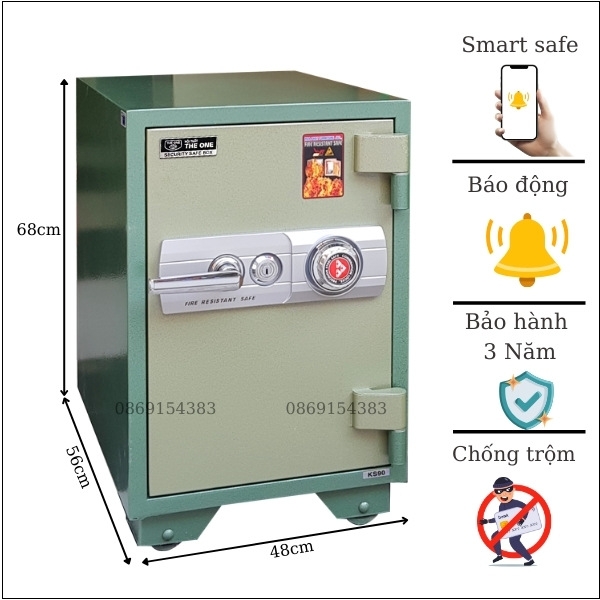 Két sắt hòa phát SS110K1C1 smart thông minh báo động về điện thoại