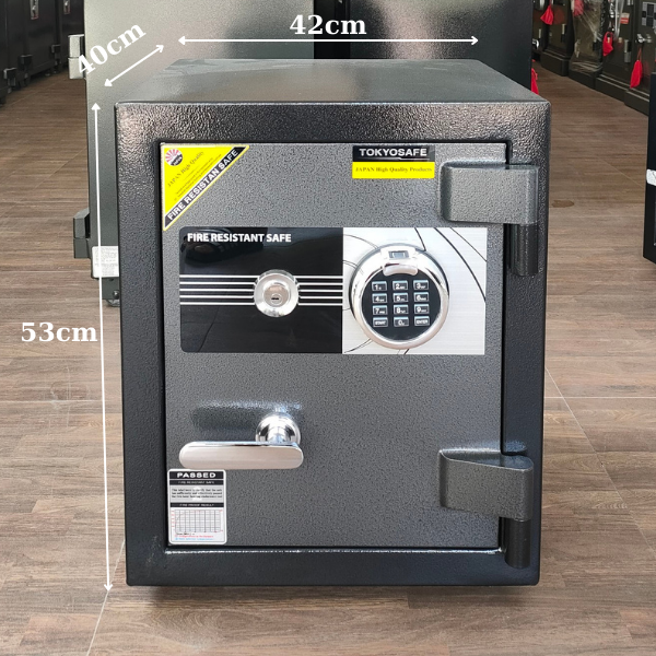 Két sắt TOKYO TKO53F vân tay điện tử chống cháy màu đen