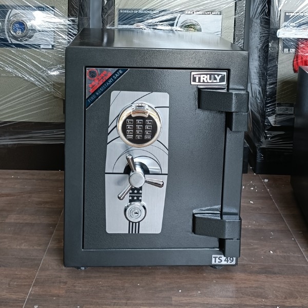 Két sắt Truly TS49VT vân tay siêu cường màu đen thép 12 ly