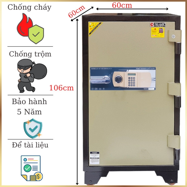 Két sắt Hàn Quốc trusafe E220 khóa điện tử loại to cỡ lớn