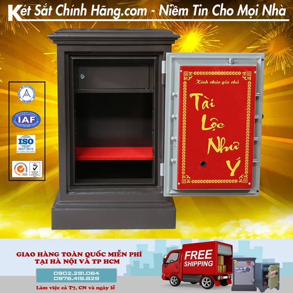 Nội thất két sắt K54KDT khóa điện tử chống cháy