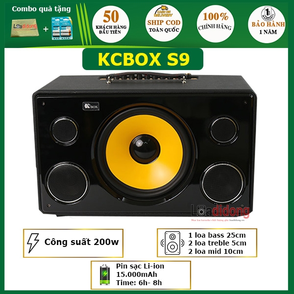 Loa KCBOX S9 - Loa xách tay karaoke Bass 25 new 2023