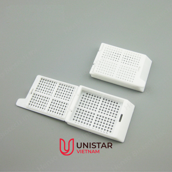 Khuôn đúc bệnh phẩm lỗ nhỏ (Embedding cassette, small hole) - Dụng cụ dùng trong phòng thí nghiệm