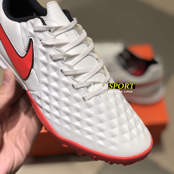 Giày Bóng Đá Nike Tiempo 8 Pro Trắng Đế Đỏ TF 1992 Sport - Giày Gì Cũng Chất