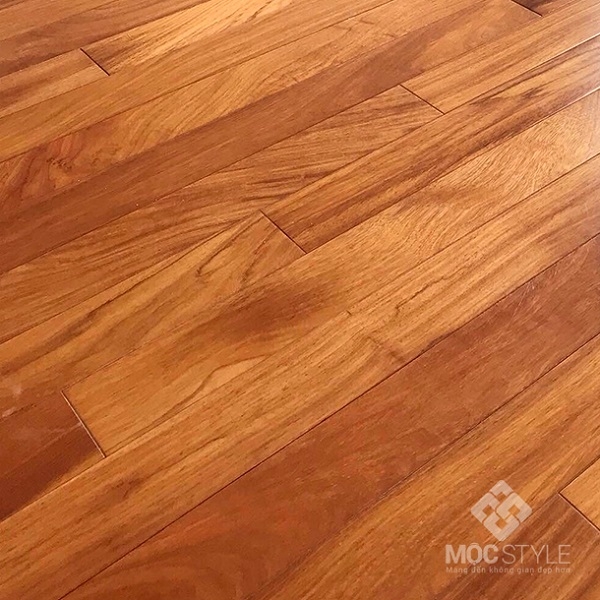 Sàn gỗ Gõ đỏ sở hữu đường vân như da hổ - Mẫu 1