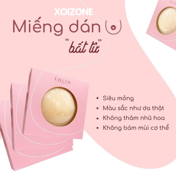Miếng dán ngực silicon nhiệt tự thân (HỘP 3 CẶP)
