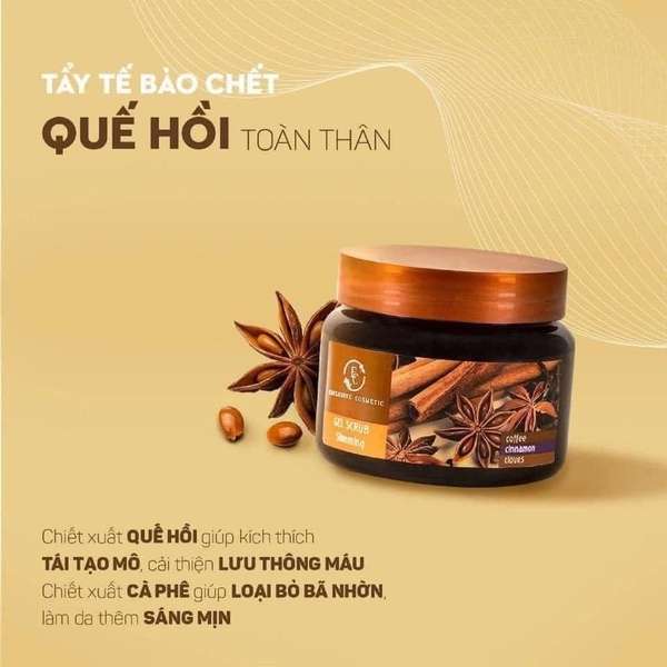 TẨY TẾ BÀO CHẾT TOÀN THÂN CHIẾT XUẤT QUẾ HỒI VÀ CAFE 380ML NGA