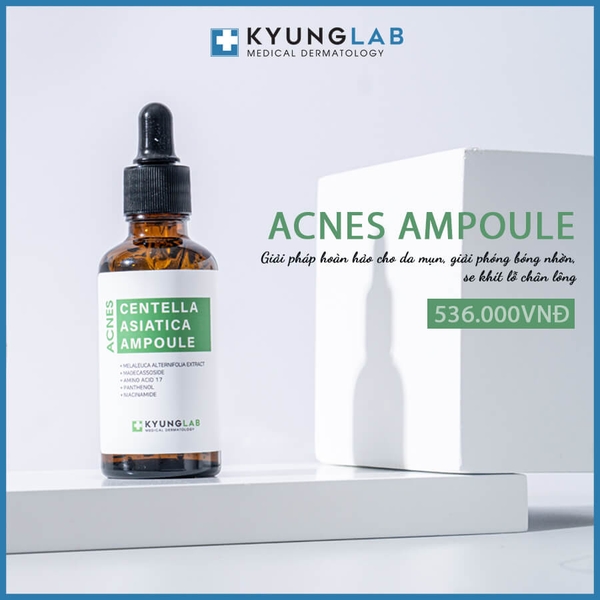 [TẶNG SAMPLE] TINH CHẤT GIẢM MỤN KYUNG LAB ACNES CENTELLA ASIATICA AMPOULE 50ml
