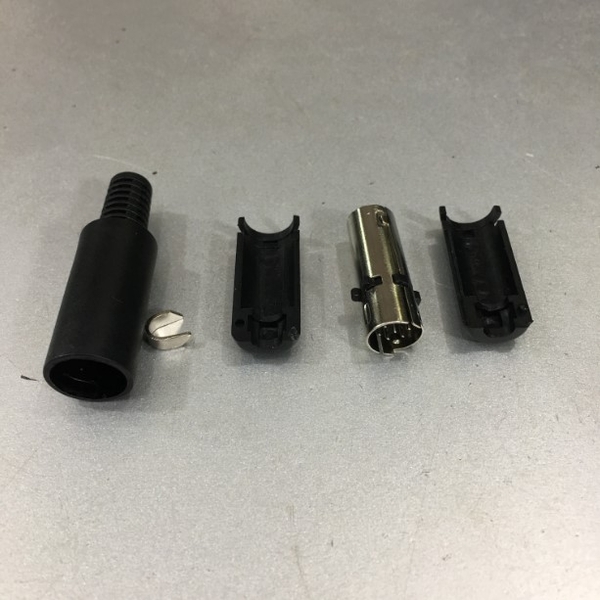 Rắc Hàn Cáp Lập Trình Mini 8 Pin DIN Male Solder Connector Plastic For