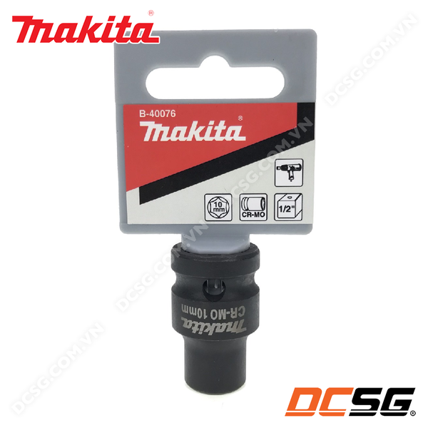 Đầu tuýp đen ngắn 6 cạnh thép CR-MO chuôi 1/2 inch Makita