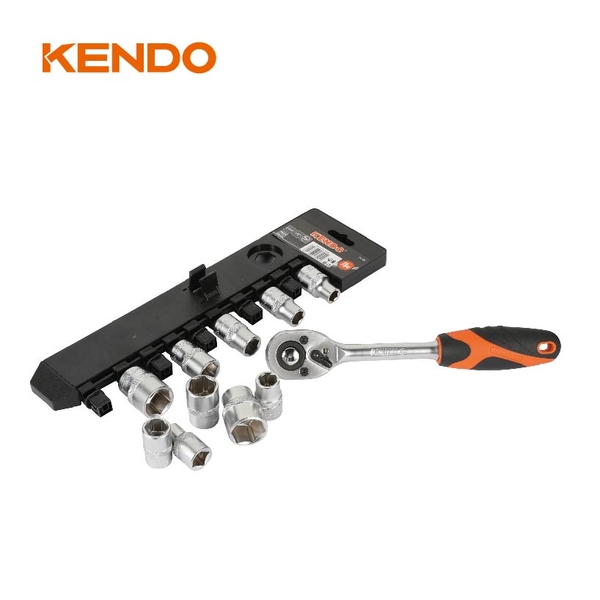 Bộ đầu tuýp 12 cạnh và cần siết 1/4 inch 11 chi tiết Kendo - 16209