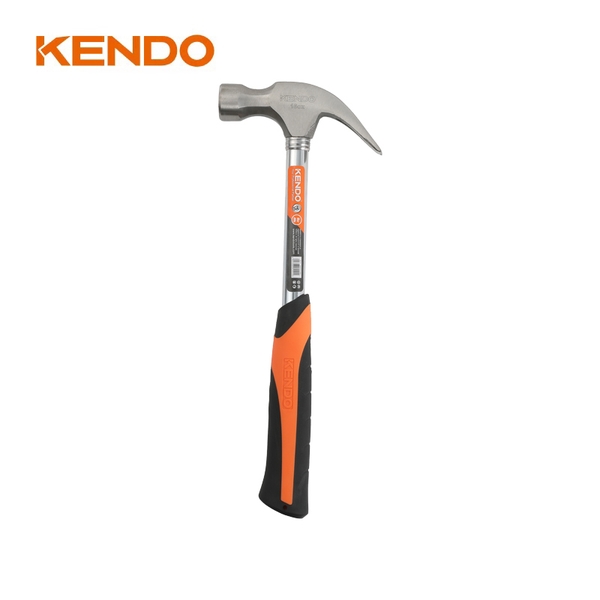 Búa nhổ đinh 450g/16oz có trục hình ống và tay cầm bọc nhựa Kendo - 25101