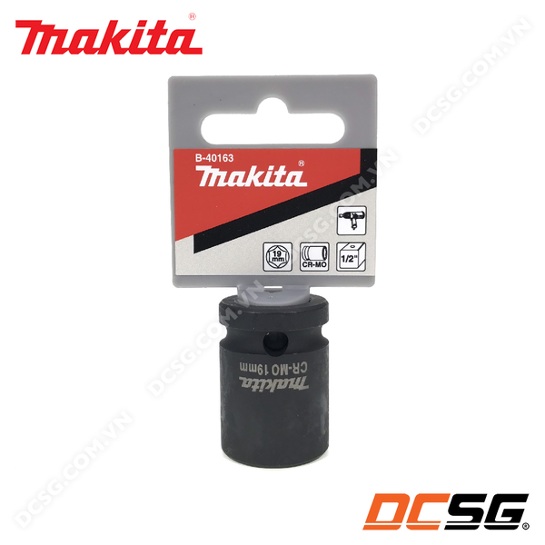 Đầu tuýp đen ngắn 6 cạnh thép CR-MO chuôi 1/2 inch Makita