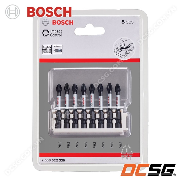 Bộ 8 đầu vặn vít Impact Control Pick & Click Bosch