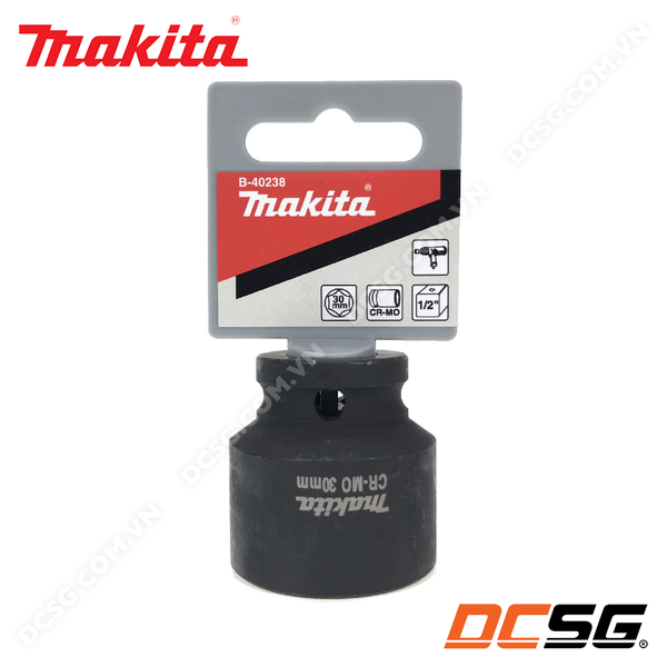 Đầu tuýp đen ngắn 6 cạnh thép CR-MO chuôi 1/2 inch Makita