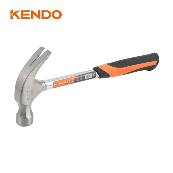 Búa nhổ đinh 450g/16oz có trục hình ống và tay cầm bọc nhựa Kendo - 25101